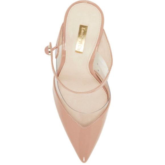 NIB LOUISE ET CIE Rose Petal Patent Leather Mule - Picture 6 of 8
